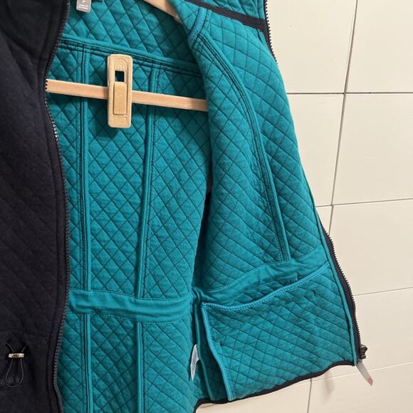 Talbots Quilted Sleeveless Vest Deep Navy Blue Size Petitie - Picture 5 of 10